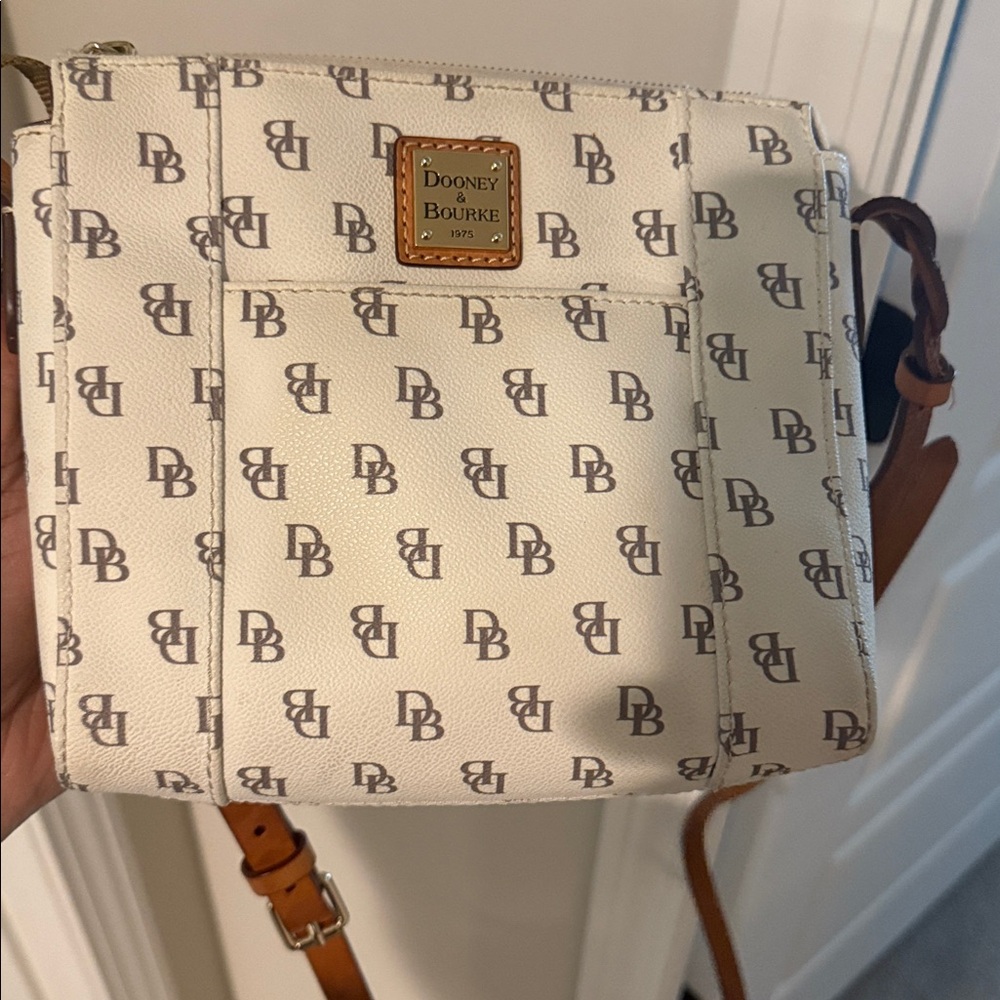 Dooney & Bourke Ivory Logo Crossbody Bag